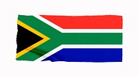 South Africa's flag, washi tape, off white design