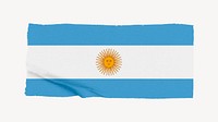 Argentina's flag, washi tape, off white design
