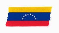Venezuela's flag, washi tape, off white design