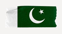 Pakistan's flag, washi tape, off white design