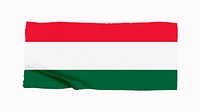 Hungary's flag, washi tape, off white design