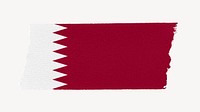 Qatari flag, washi tape, off white design