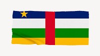 Central African flag, washi tape, off white design