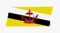 Brunei's flag, washi tape, off white design