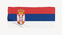 Serbia's flag, washi tape, off white design