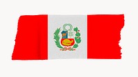 Peru's flag, washi tape, off white design