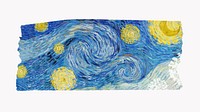 Starry Night, washi tape design, remixed by rawpixel