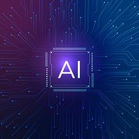 AI technology microchip background digital transformation concept