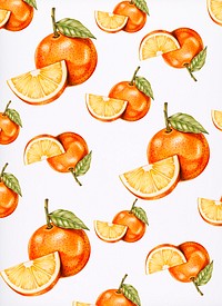 Hand drawn orange patterned background illustration