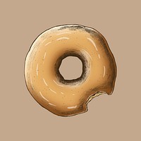 Freshly baked vintage donut vector