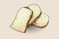 Fresh slices of white bread vector