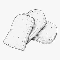 Hand drawn freshly bake toast vector
