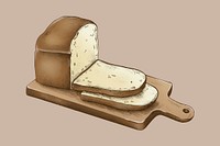 Slices of brown  bread vector