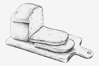 Hand drawn freshly bake loaf vector