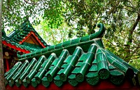 Chinese green glazed roof tiles