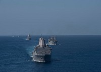 150902-N-GM561-505 PACIFIC OCEAN (Sept. 2, 2015) The amphibious transport dock New Orleans (LPD 18), the aviation logistics support ship SS Curtiss (T-AVB 4) and the amphibious transport dock Somerset (LPD 25), the Mexican navy patrol vessel ARM Usumacinta (A 412) and the Mexican navy patrol vessel ARM Revolucion (P 164) participate in a simulated strait transit.