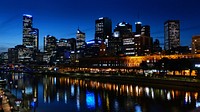 Melbourne and the Yarra River. Original public domain image from Flickr