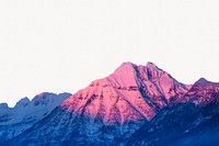 Sunset mountain border, Winter nature image