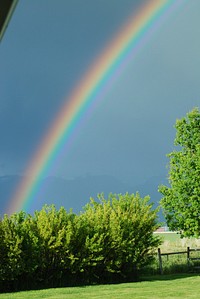 Rainbow in Manhattan, Montana. June 12, 2011. Original public domain image from Flickr
