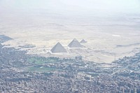 The Great Pyramid of Giza as Seen From Secretary Kerry's Plane as He Travels From Vienna to Cairo.