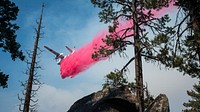Cedar Fire aerial fire retardant and water operations on Black Mountain in the U.S. Department of Agriculture (USDA) Forest Service (FS) Sequoia National Forest, near Alta Sierra, CA, on Tuesday, August 23, 2016.