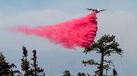 Cedar Fire aerial fire retardant operations on Black Mountain in the U.S. Department of Agriculture (USDA) Forest Service (FS) Sequoia National Forest, near Alta Sierra, CA, on Tuesday, August 23, 2016.