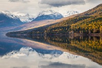 Lake McDonald Fall Reflections. Original public domain image from Flickr