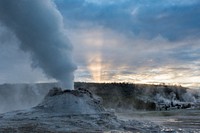 Sunrise at Castle Geyser