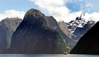 Milford Sound NZ.Mount Kimberley, Milford Sound, Fiordland National Park, South Island, New Zealand. Original public domain image from Flickr