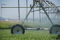 Sprinkler system irrigation near Bozeman, Montana. July 2008. Original public domain image from <a href="https://www.flickr.com/photos/160831427@N06/38144311574/" target="_blank" rel="noopener noreferrer nofollow">Flickr</a>