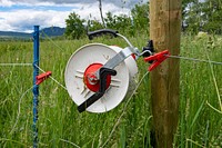 An electric fence keeps livestock from grazing in areas that need rest. Photo taken June 21, 2019 at Barney Creek Livestock on the Jordan Ranch in Livingston, Montana located in Paradise Valley in Park County.<br/><br/>. Original public domain image from <a href="https://www.flickr.com/photos/160831427@N06/48833007792/" target="_blank" rel="noopener noreferrer nofollow">Flickr</a>