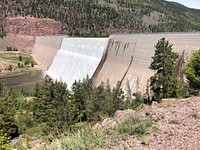 Stillwater Dam on the Ashley National Forest, June 20, 2019. USDA photo by Louis Haynes. Original public domain image from Flickr