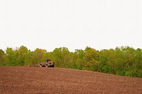 Tractor field border, agriculture photo