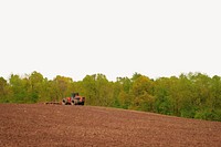 Tractor field border, agriculture photo psd