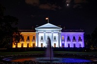 The White House Lit for the 100th Anniversary of the 19th Amendment
