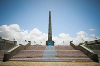The newly renovated Monument to the Unknown Warrior in the Boondheere district of the Somali capital Mogadishu, 05 August, 2013.