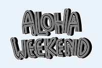 Retro Aloha Weekend psd blue wallpaper