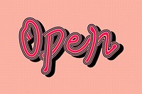 Retro Open pink psd typography dotted wallpaper