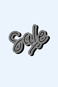 Greyscale Sale word vector funky illustration