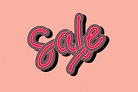 Vector Sale hot pink with peachy wallpaper typography