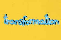 Hand drawn transformation psd word concentric font typography retro
