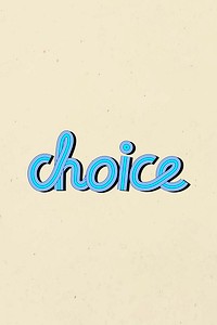 Retro choice lettering concentric effect font typography