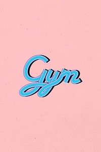 Retro doodle gym text concentric font typography