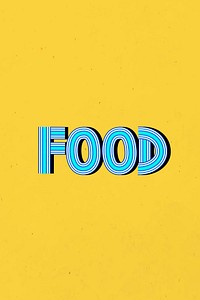 Retro food doodle lettering typography
