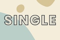 Single typography on a green and beige background vector