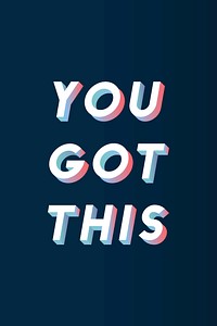 Isometric word You got this typography on a black background vector