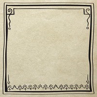 Tribal style border vector on vintage paper texture background