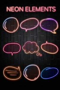 Colorful speech balloon design element collection