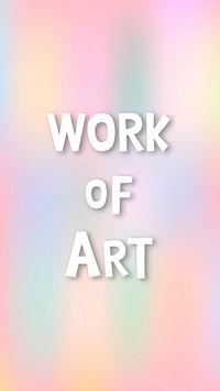 White work of art doodle typography on a pastel phone wallpaper vector