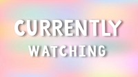 White currently watching doodle typography on a pastel background vector